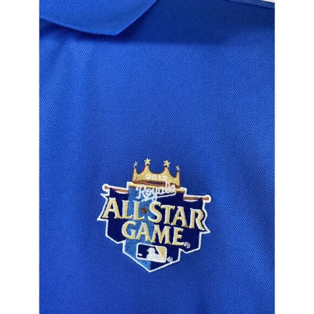 Nike Golf blue Mens Small Dri-Fit KC Royals 2012 All Star Game Polo‎ shirt